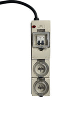 Portable Power board 32 Amp 3 phase 5 pin supply to 2 x 240v 15 Amp RCBO outlets