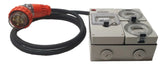 Portable Power board 32 Amp 3 phase 5 pin supply to 2 x 240v 20 Amp RCBO outlets