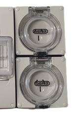 Portable Power board adapter 15 Amp 3 pin to 2 x 240v RCBO 15A outlets