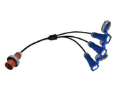 Splitter Lead Adapter CEEform 32 Amp 5 Pin to 3 x CEEform 32 Amp 3 Pin 240V