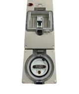 Portable Power board 32 Amp 3 phase 5 pin supply to 1 x 32 Amp 3 Pin RCBO outlet