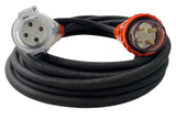 40 Amp 7m Extension Lead, 3 Phase, 4 pin, 415V 40A Heavy Duty Cable 3ph
