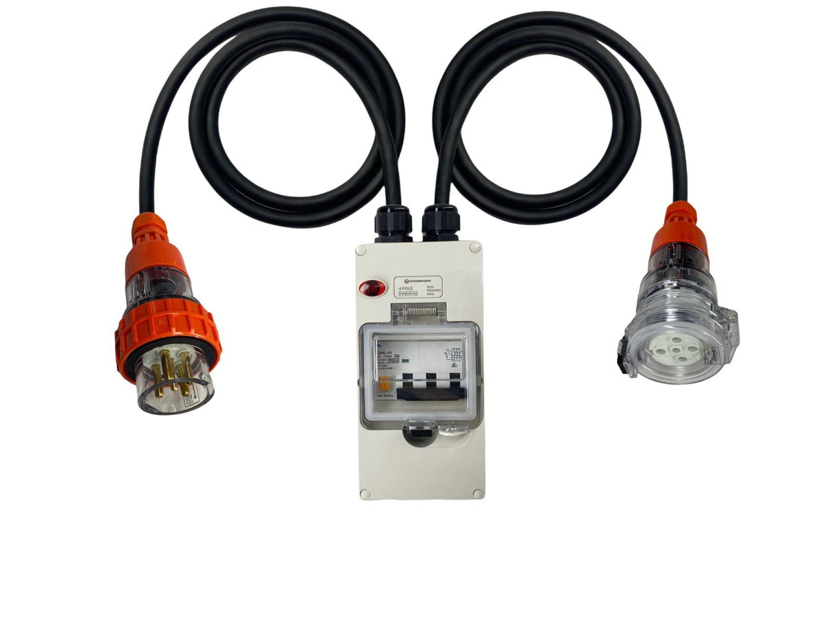 Power Adapter 20 Amp 5 Pin Three Phase to 10 Amp 5 pin Three Phase Socket