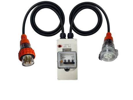 Power Adapter 20 Amp 5 Pin Three Phase to 10 Amp 5 pin Three Phase Socket