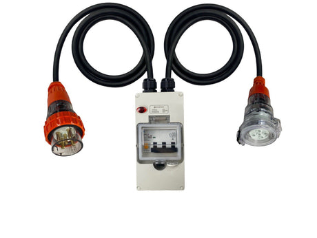 Power Adapter CEEform 63 Amp 5 Pin Three Phase to CEEform 32 Amp 5 pin Socket