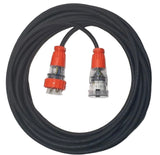 32 Amp 15m Extension Lead, Single Phase, 3 pin, 240V 32A 15mt Rubber Cable 1Ph