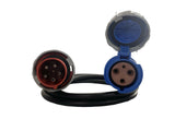 Adapter CEEform 63 Amp 5 Pin to CEEform 63 Amp 3 pin 240V Extension Lead