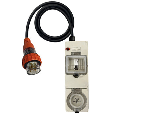 Power Adapter 20 Amp 5 Pin Three Phase to 15 Amp 3 Pin Single Phase outlet