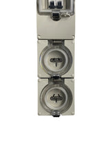 Portable Power board 32 Amp 1 phase 3 pin supply to 2 x 240v 15 Amp RCBO outlets