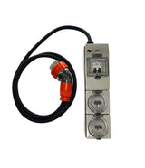 Portable Power board 32 Amp 1 phase 3 pin supply to 2 x 240v 15 Amp RCBO outlets