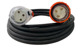 20 Amp 2m Extension Lead, Single Phase, 3 pin, 240V 20A Heavy Duty Cable 1Ph