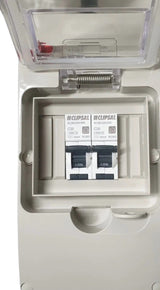 Portable Power board 32 Amp 1 phase 3 pin supply to 2 x 240v 15 Amp RCBO outlets