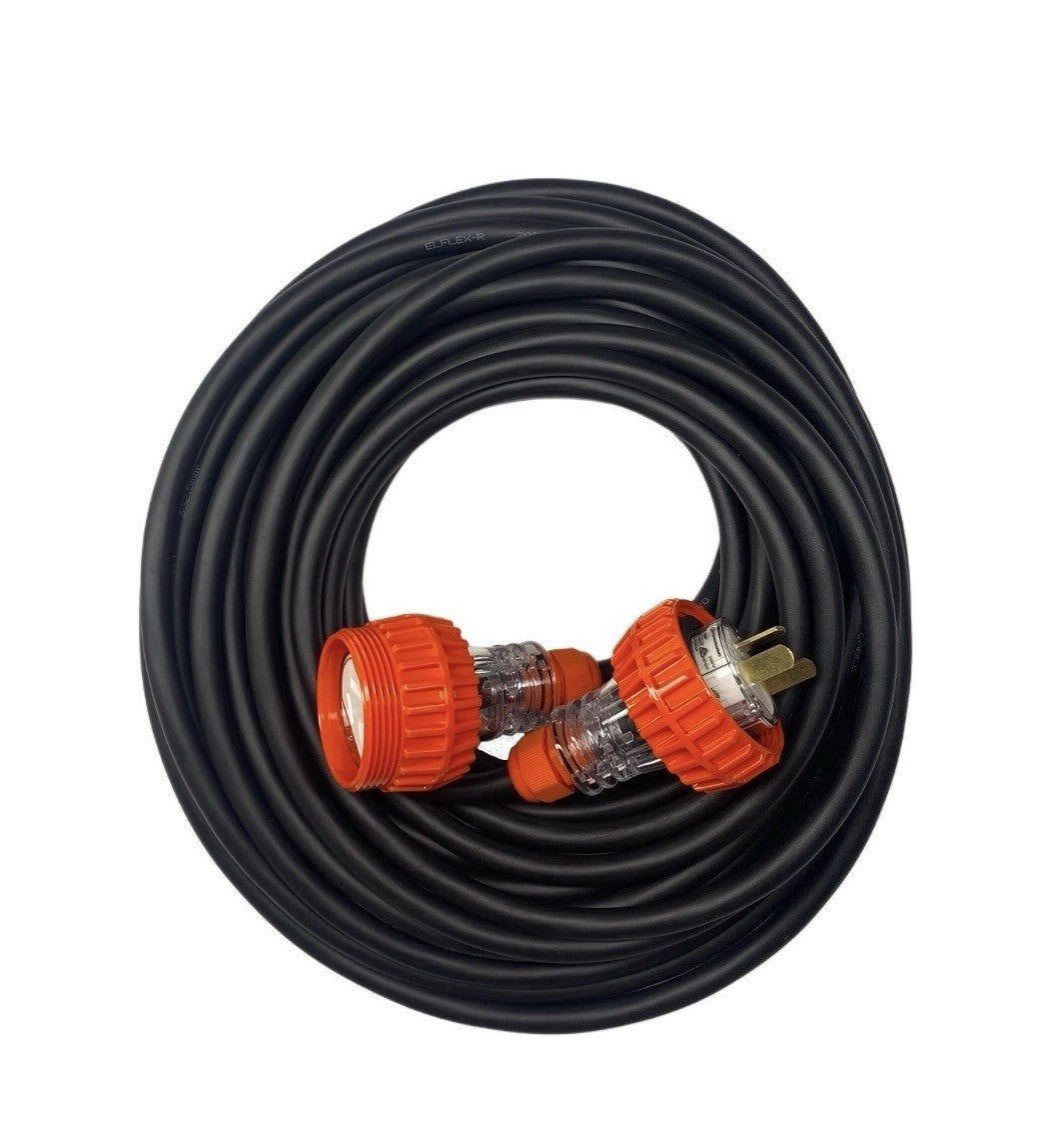 20 Amp 3 Pin Flat Single Phase 240V,  2.5mm² Extension Lead