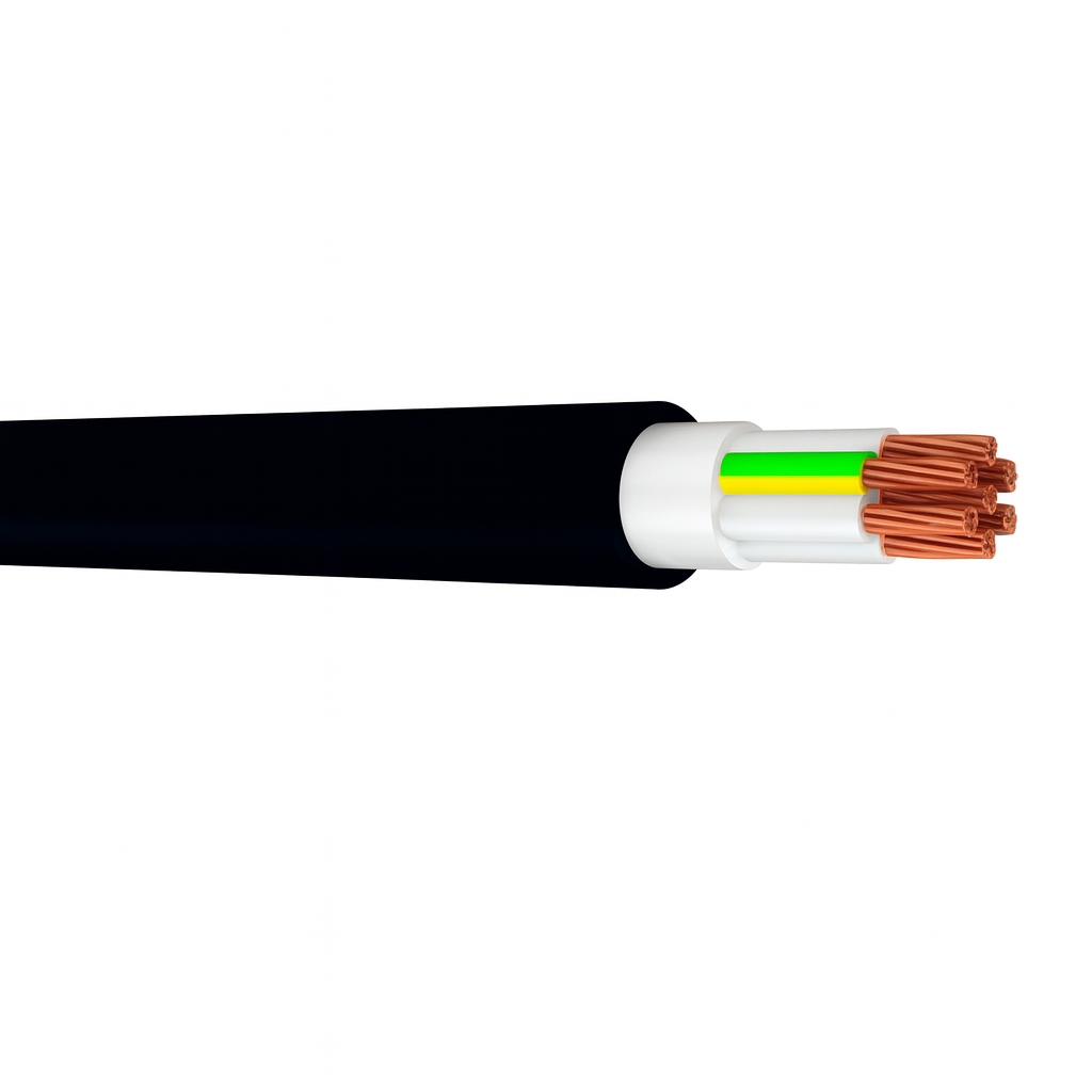 1.5mm 6 Core & Earth Black Control Cable Per Metre