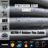 Power Adapter 15 Amp 3 Pin Single Phase- 20 Amp Round 3 Pin Single Phase outlet